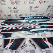 تصویر ارم ( برچسب ) بدنه کامل موتور یاماها طرح ایروکس و nvx و ایروکس اتاق جدید 2024 ( فیروزه ای ) 