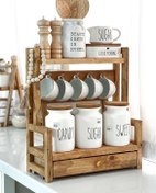 تصویر استند چوبی کشودار آشپزخانه اطلس 