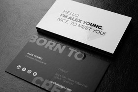 تصویر کارت ویزیت لاکچری Born 