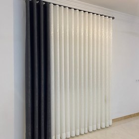 تصویر پارچه پرده شاین هفت رنگ گرم بالا کد 003 وپذیرفتن دوخت پانچ ومینیمال 