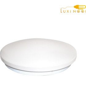 تصویر لامپ سقفی روکار ال ای دی تزئینی لوکس SMD گرد پلاستیکی مدرن بدنه سفید ضد آب مینیمال 24 وات FEC کد 2124 