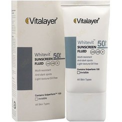 تصویر فلوئید ضدآفتاب ویتالیر ضدلک وایت ویت بی رنگ SPF50 Vitalayer Whitevit Anti Spot Fluid