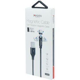 تصویر کابل آیفونی مگنتی Yesido CA68 2.4A 1m Yesido CA68 Lightning Cable