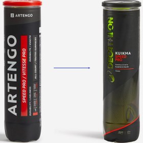 تصویر توپ تنیس دکتلون کویکما – DECATHLON Tennis Speed Pro – پک چهار تایی DECATHLON Tennis Ball - 4 Pieces - Kuikma Speed Pro