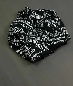 تصویر کاپشن مردانه مشکی قواره باکسی داخل پشم شیشه - XXL 