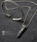 تصویر ست گردنبند و دستبند مردانه استیل 