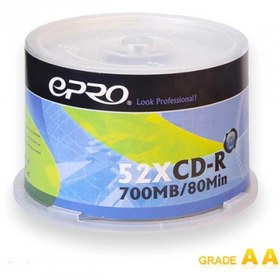 تصویر سی دی خام اپرو باکس دار 50 عددی (Epro) کارتن 600 عددی Epro CD-R