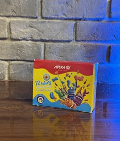 تصویر گواش آریا 12 رنگ مقوایی 