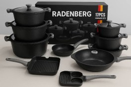 تصویر سرویس قابلمه رادنبرگ ۱۷ پارچه چدن 