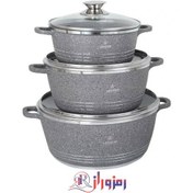 تصویر سرویس قابلمه لایف اسمایل مدل LIFEP7 گرانیتی ۶ پارچه 