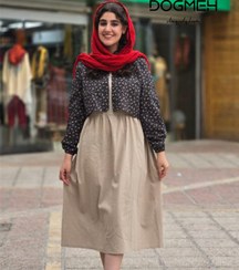 تصویر ست کت و سارافون نارنج 