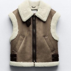 تصویر وست خزدار زنانه چرمی ZARA کد 264137 