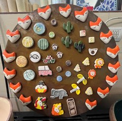 تصویر مگنت های سرامیکی (روو یخچالی )دست ساز - گلدون 