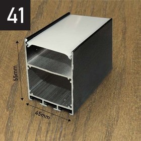 تصویر پروفیل لاین نوری آویز کد ۴۱ عرض ۴.۵ سانتی‌متر 