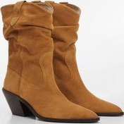 تصویر چکمه و بوت نیم چرم جیر اورجینال منگو MANGO 