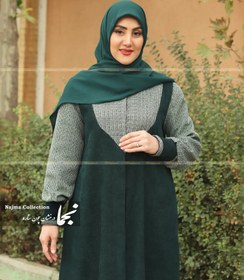 تصویر پالتو آستر دار زنانه شانل بافت مدل دل آرا نجما - س Delara Women's Overcoat