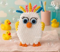 تصویر لیف بافتنی عروسکی مدل جوجه فرفری 