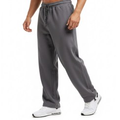 تصویر شلوار اسلش بگ مردانه رنگ طوسی | پارچه دورس دو نخ پنبه | استایل اسپرت و روزمره 2025 