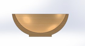 تصویر فایل سه بعدی کاسه چوبی BowlA15 دانلود طرح کاسه چوبی 15 سانتی متر