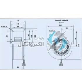 تصویر هواکش رادیال فوروارد سانتریفیوژ زیلابگ مدل LXFFG - 2E 140/59-M92/45 