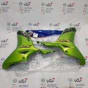 تصویر قاب (کاور) بغل انجین موتور TVS راکس سبز جدید 95 اصلی (جفتی) 