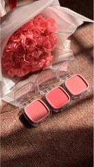 تصویر رژگونه فشرده سه‌تایی BIAUTY – رنگ‌های صورتی و هلویی جذاب 