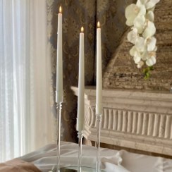 تصویر ست شمعدان پیرکس مدل مدرن میله ای 