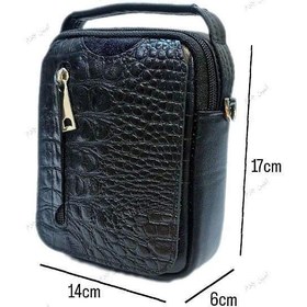 تصویر کیف دوشی چرم طبیعی مدل آیریک 