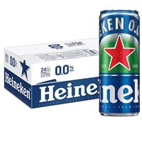 تصویر آبجو بدون الکل هینیکن اصل 500 میل HEINEKEN BEER بسته 24 عددی عمده 