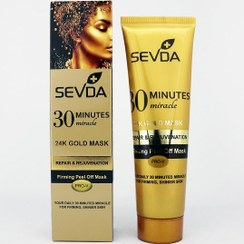 تصویر ماسک کلاژن طلا 100 میل سودا sevda 24k gold face mask