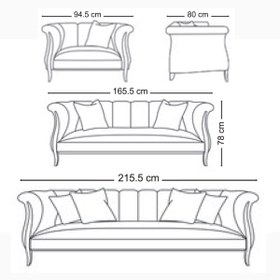 تصویر ست 7 نفره مبل خانگی نیلپر مدل آندرسا Andersa HSS 882 Nilper Home Sofa Andersa HSS 882 - Set For 7 People