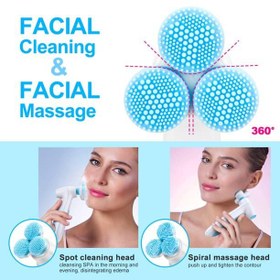 تصویر فیس براش شارژی ضد آب مدل facial cleansing spain brush 