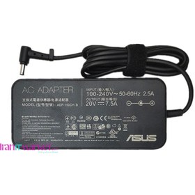 تصویر شارژر لپ تاپ ایسوس 20 ولت 7.5 آمپر کانکتور 3.0 * 4.5 20V 7.5A 4.5 * 3.0 ASUS Laptop AC Adapter