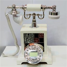 تصویر تلفن قدیمی مدرن آنتیک سلطنتی اعیانی 