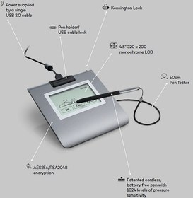 تصویر پد امضای دیجیتال وکام مدل STU-430 Wacom STU-430 Digital Signature Pad