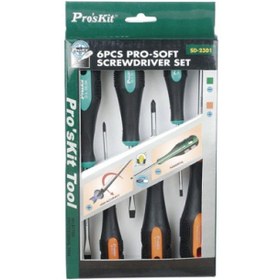 تصویر ست پیچ گوشتی 6 عددی پروسکیت مدل ProsKit SD-2301 (اصل تایوان) screwdriver