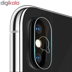 تصویر محافظ لنز دوربین مدل TPD-11 مناسب برای گوشی موبایل اپل Iphone XS Max - بی رنگ 