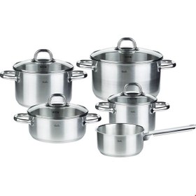 تصویر سرویس قابلمه 5 پارچه فیسلر آلمان Fissler korfu Topf-Set 5-tlg. mit Glasdeckel 