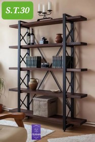 تصویر کتابخانه چوبی کد ۱۰۱ 