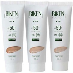 تصویر ضدآفتاب SPF50 بیکن مناسب پوست چرب BIKEN Sunscreen SPF50 For Oily Skin 50 ml