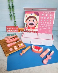 تصویر ست پزشکی و دندانپزشکی چوبی 
