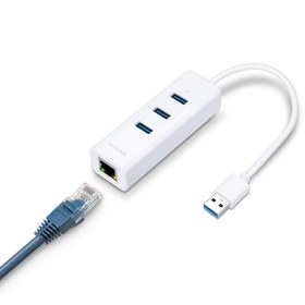 تصویر هاب سه پورت USB 3.0 تی پی-لینک مدل UE330 سفید هاب لپ تاپ USB-هاب 3 تی پی-لینک سفید