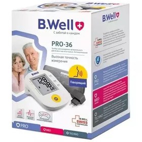 تصویر فشارسنج b well pro 36 مدل سخنگو بازویی اتوماتیک با کارت گارانتی 7ساله 