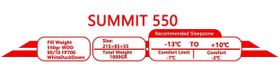 تصویر کیسه خواب پر کله گاوی (پیکینیو) SUMMIT 550 