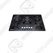 تصویر اجاق گاز شیشه ای ۵ شعله تی اندی مدل TD 155S2 T&D Glass Hob Model TD 155S2