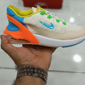 تصویر کتونی بچه گانه نایک ایرمکس ۲۷۰ اس نارنجی کرمی Nike Air Max 270S 