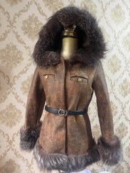 تصویر کت خز باوان - سورمه ای / ۳۸ Bavan