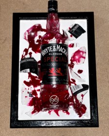 تصویر تابلو بطری شکسته و رزین 25×35 