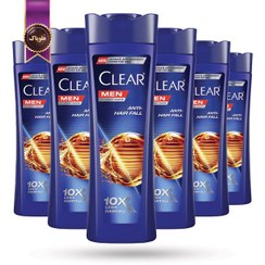 تصویر 6 عدد شامپو مو مردانه کلیر CLEAR مدل ضد ریزش مو anti-hair fall حجم 315 میلی لیتر 