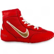 تصویر کفش کشتی بچه گانه ساقدار طرح نایک تک گام TKM | قرمز/سفید 